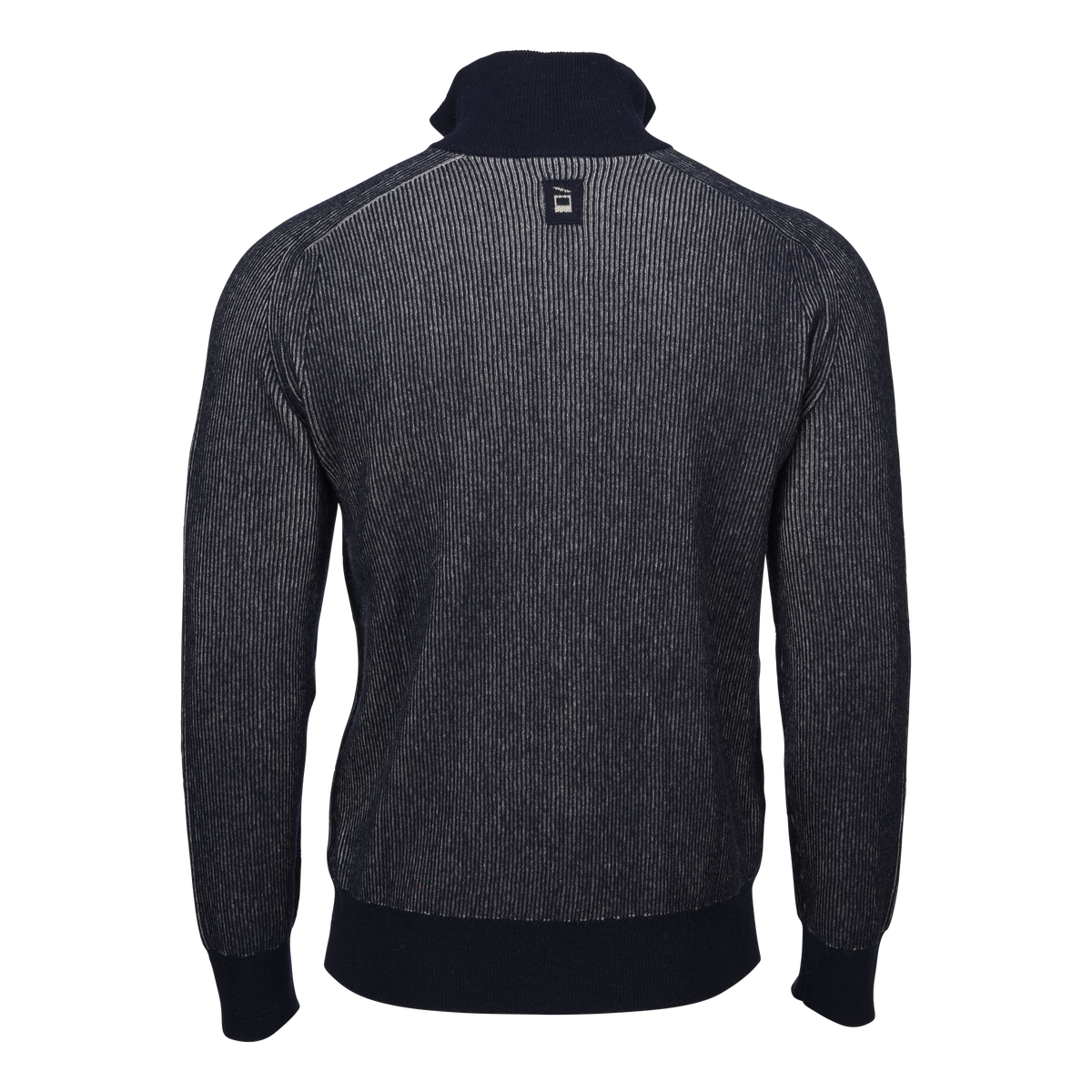 Men's Contrast Rib Half Zip – Navy
