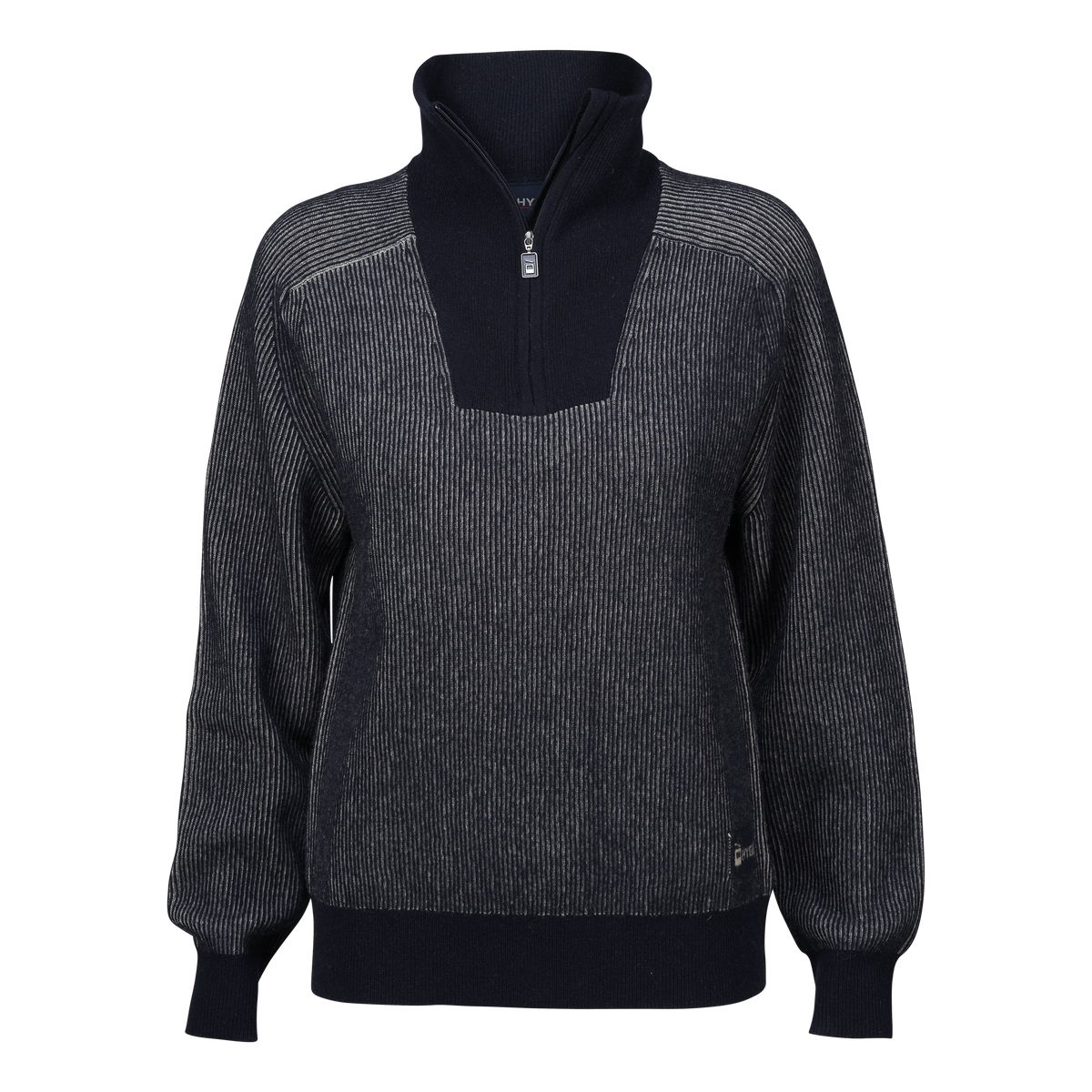 Women's Contrast Rib Half Zip – Navy