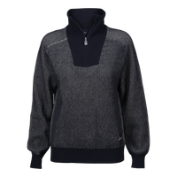Women's Contrast Rib Half Zip – Navy