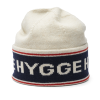 Hygge Beanie – White, Navy, Bonfire