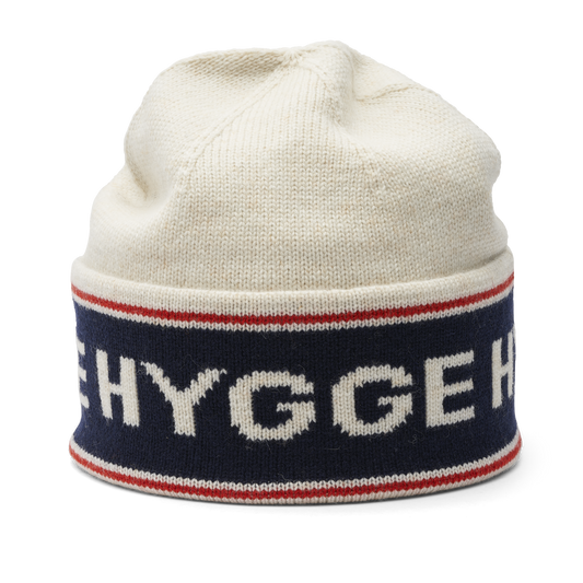 Hygge Beanie – White, Navy, Bonfire