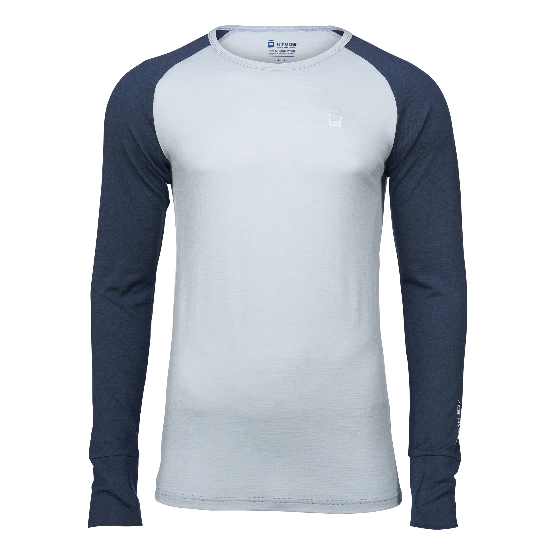Men's Hyggewool 180 Crew Neck – Misty Blue