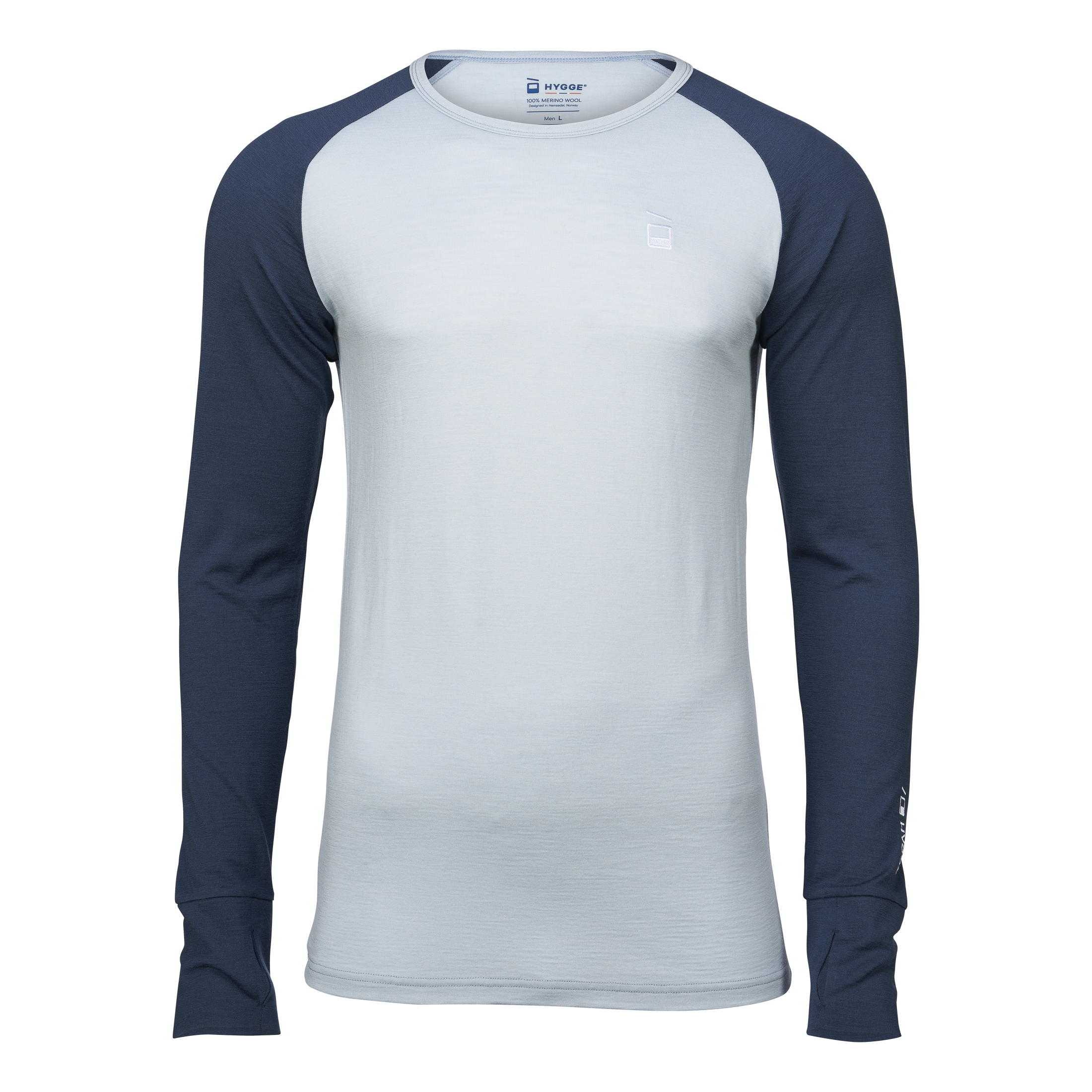 Men's Hyggewool 180 Crew Neck – Misty Blue