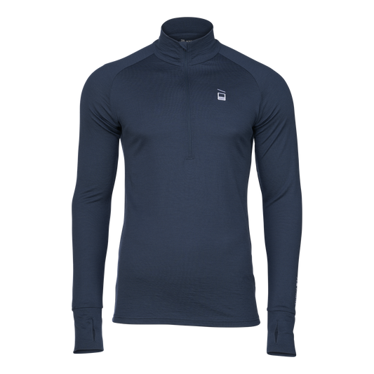 Men's Hyggewool 180 Zip Neck – Navy