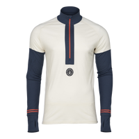 Men's Hyggewool 180 Zip Neck – White, Navy, Bonfire