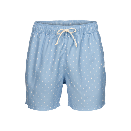 Men's Swim Shorts Print – Sky Blue