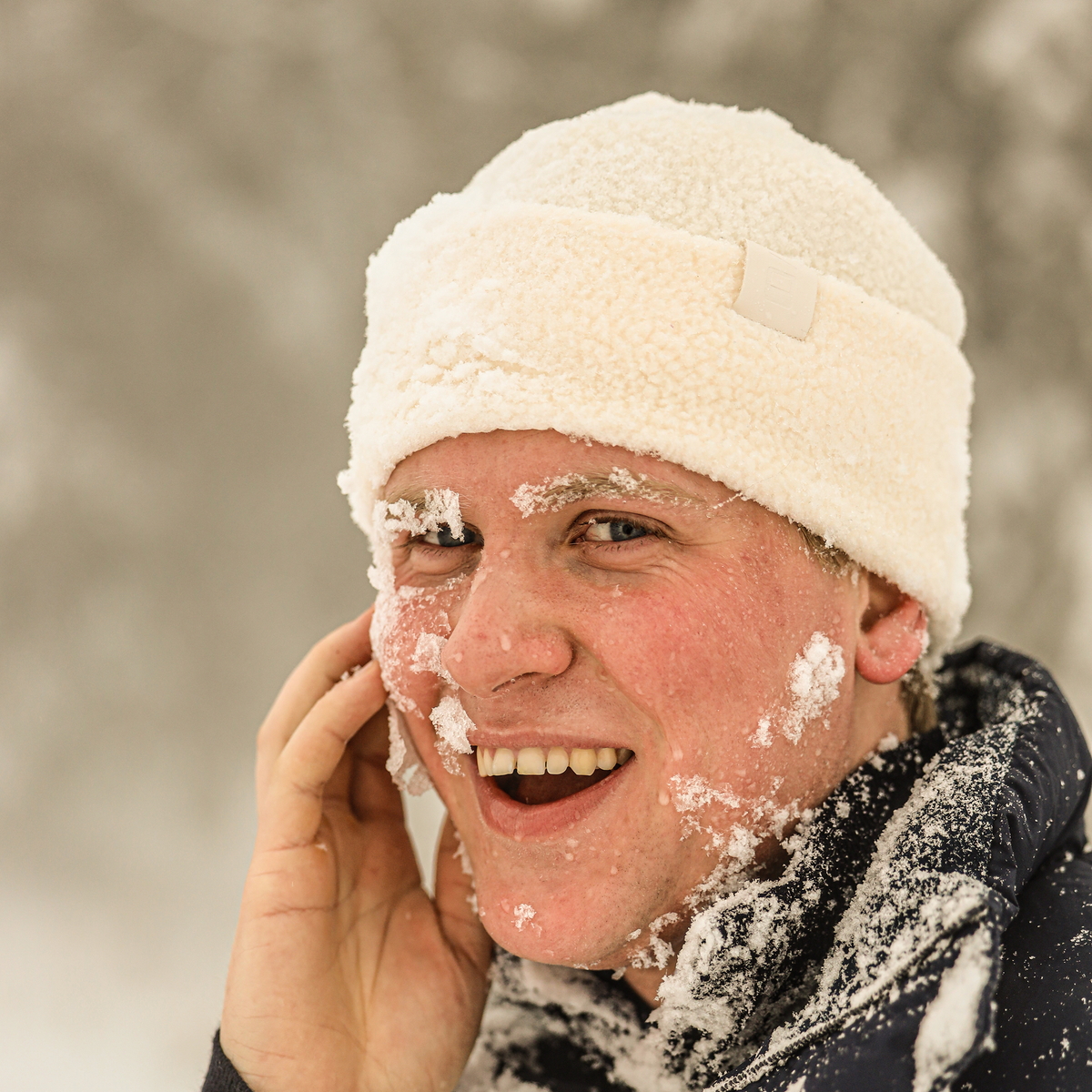 Pile Fleece Beanie – Whiteish
