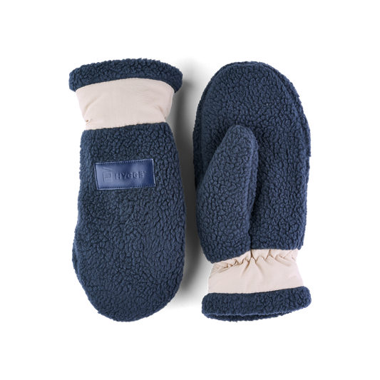Pile Fleece Mittens – Navy