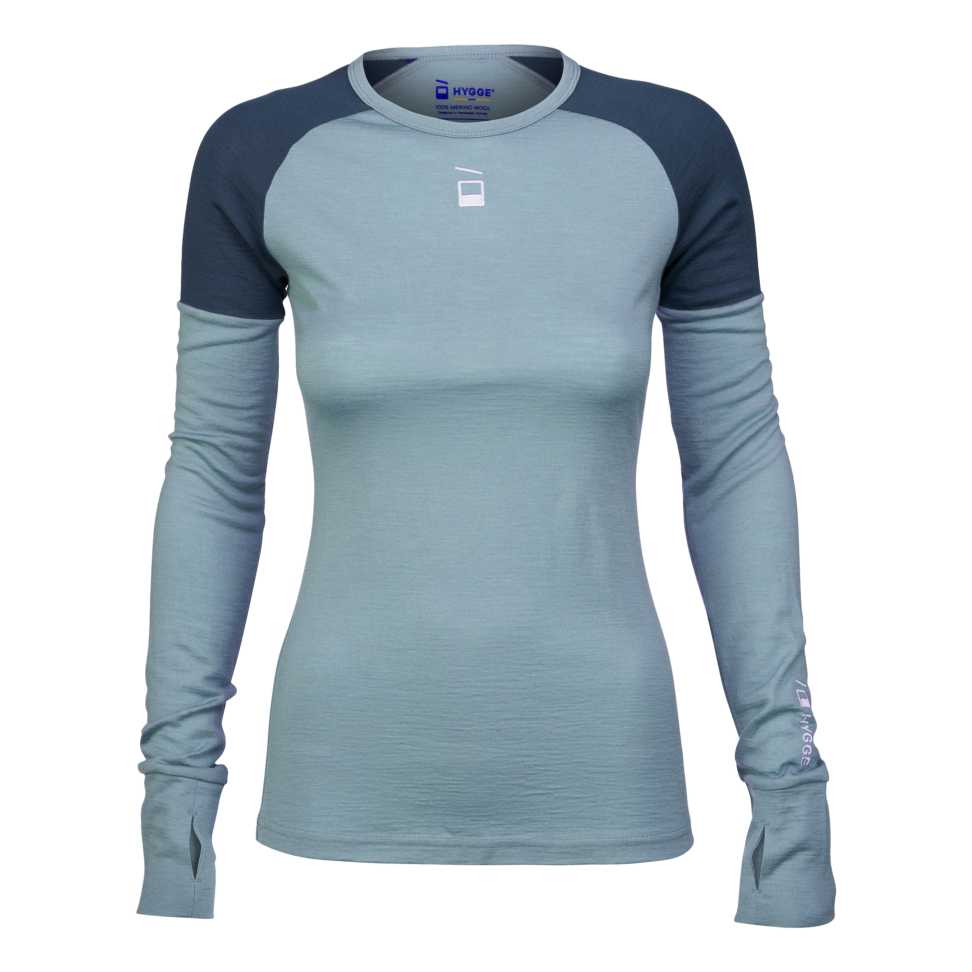 Women's Hyggewool 180 Crew Neck – Misty Blue