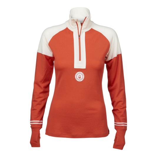 Women's Hyggewool 180 Zip Neck – Bonfire
