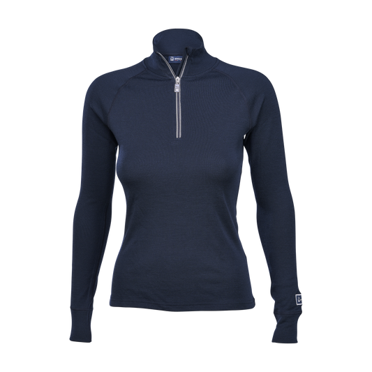 Women's Hyggewool 240 Zip Neck – Navy